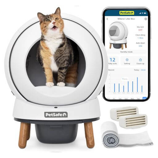 PetSafe - ScoopFree SmartSpin Litière Autonettoyante